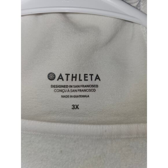 ATHLETA | Polartec Funnel Neck Sweatshirt | Bright White 3X - Picture 6 of 9